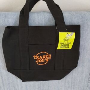 Halloween Black Canvas Tote Bag Trader Joe's